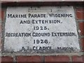 Plaque on the park gates, Maldon (iv)