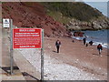 SX9265 : Beach closed, Oddicombe by Chris Allen