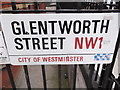 Street sign, Glentworth Street