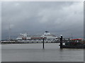 TQ6474 : Cruise liner laid up at Tilbury by Marathon