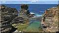 ND0570 : Tidal Pool, Creag Bhuidhe, Caithness by Claire Pegrum