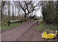 Coach Road gate in the woods from west