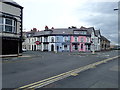 Colourful houses rounding the corner of Kinmel Street