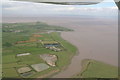 River Yeo into Bristol Channel: aerial 2020