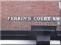 TQ2685 : Perrin's Court, street sign by Robin Sones