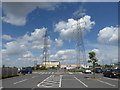 Pylons in Morrisons car park