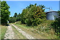 Track and silo at North Hill Farm