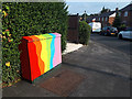 Utility cabinet with rainbow colours