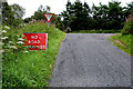 H3466 : No road markings sign, Straduff by Kenneth  Allen