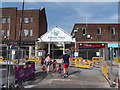 Temporary pathway in the High Street