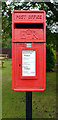 NZ3037 : Post box, Durham Services,  A1(M), Junction 61 by habiloid