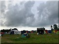 Clouds gather over Crackley Wood Protection Camp