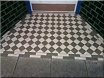 SH7882 : A tiled shop doorway on Vaughan Street, Llandudno by Meirion
