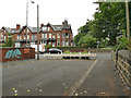 Vehicle barrier at the end of Temple Crescent