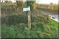 Damaged signpost, Green Street