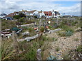 Gardens on the beach at Pevensey Bay