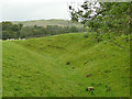 NY7802 : Moat of Pendragon Castle by Stephen Craven