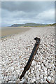 SH7780 : Burnt drift log on the storm beach by Andy Waddington