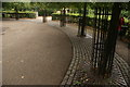 View of trees around the bandstand in Coronation Gardens