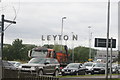 View of the "LEYTON" sign on Orient Way from Ruckholt Road