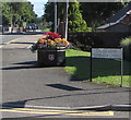 Bilingual name sign on an Usk corner, Monmouthshire