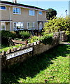 Hybrid Welsh/English name sign in Usk, Monmouthshire