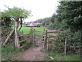 ST4254 : Footpath gate near Axbridge by Malc McDonald