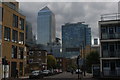 View of Canary Wharf from Commercial Road #2