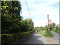 Looking from Station Road, Maiden Newton, to railway bridge