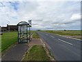 Bus stop and shelter on Rathen Road (B9107), Inverallochy