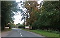 Entering Cranford St Andrew on Rectory Hill