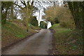 Country lane near Slade Farm