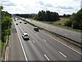 The M5 Motorway viewed from the bridge at Hardwick Bank