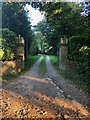 Ornate Gateposts, Bollin Head Farm Drive junction with Whistons Lane