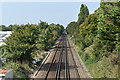 Railway line west of Racecourse Lane footbridge