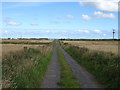 Minor road towards Blackhills Farm