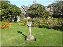 NX6851 : Sundial in Broughton House Garden by Oliver Dixon