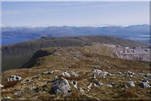 NM8050 : The ridge survives the quarry, Beinn Mheadhoin by Richard Webb
