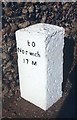 Old Milestone (south face) by Norwich Road, Dickleburgh