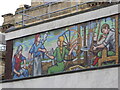 Mural - the woollen industry, Huddersfield