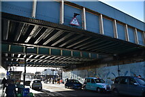 TQ2178 : Railway bridge, Turnham Green Terrace by N Chadwick