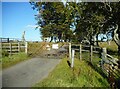 NS6290 : Gate across the road by Richard Sutcliffe