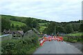 Road closed at Handley Fold Farm