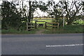 Paddock gate near Wiggington Heath