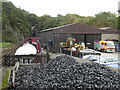 SD3484 : Lakeside and Haverthwaite Railway - coal heap by Chris Allen