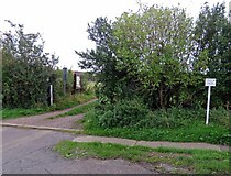 SK4922 : Entrance area of Shepshed Road Allotments and signs by Andrew Tatlow