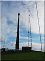 SE2212 : Four masts at the Emley Moor transmitting station by Graham Hogg