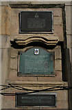 SE4048 : Various plaques on Wetherby Town Hall by Bob Harvey