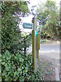 Footpath signpost off Nedging Road