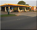 SO5012 : Shell filling station entrance, Monmouth by Jaggery